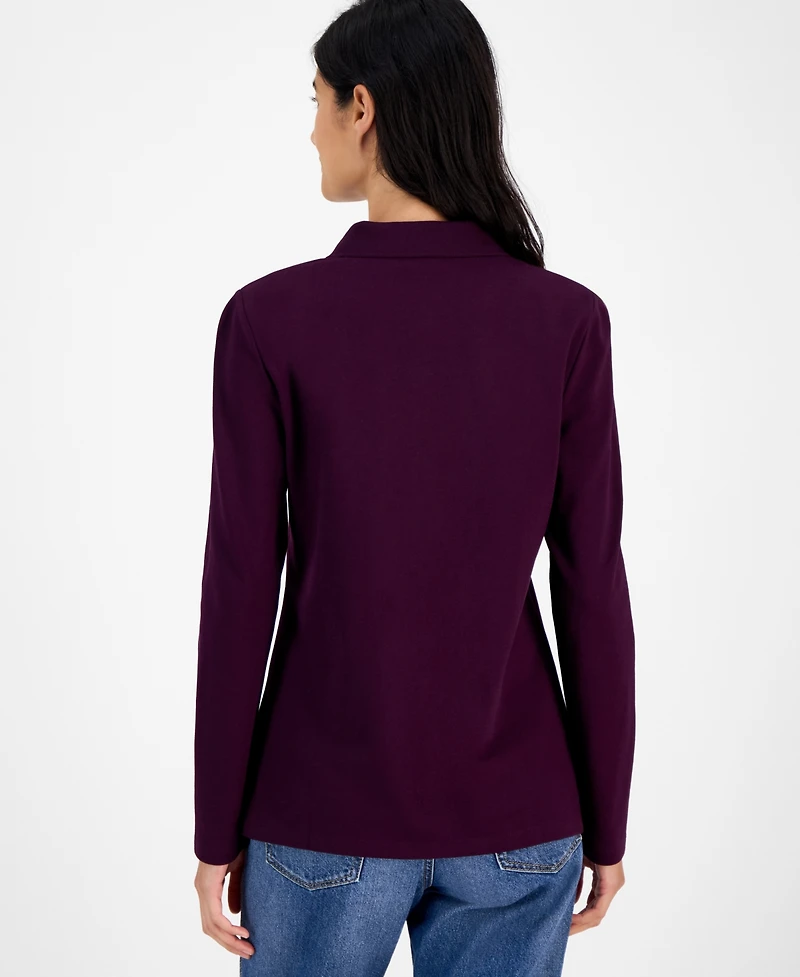 Nautica Jeans Women's Long Sleeve Polo Shirt