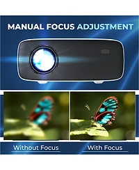 Impecca 200 Ansi Lumens Home Theater Projector, 720P, up to 180”+Protective Case