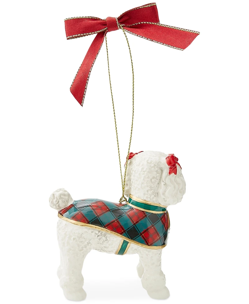 Spode Christmas Tree French Poodle Ornament