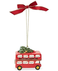 Spode Christmas Tree Brit Double Decker Bus Ornament