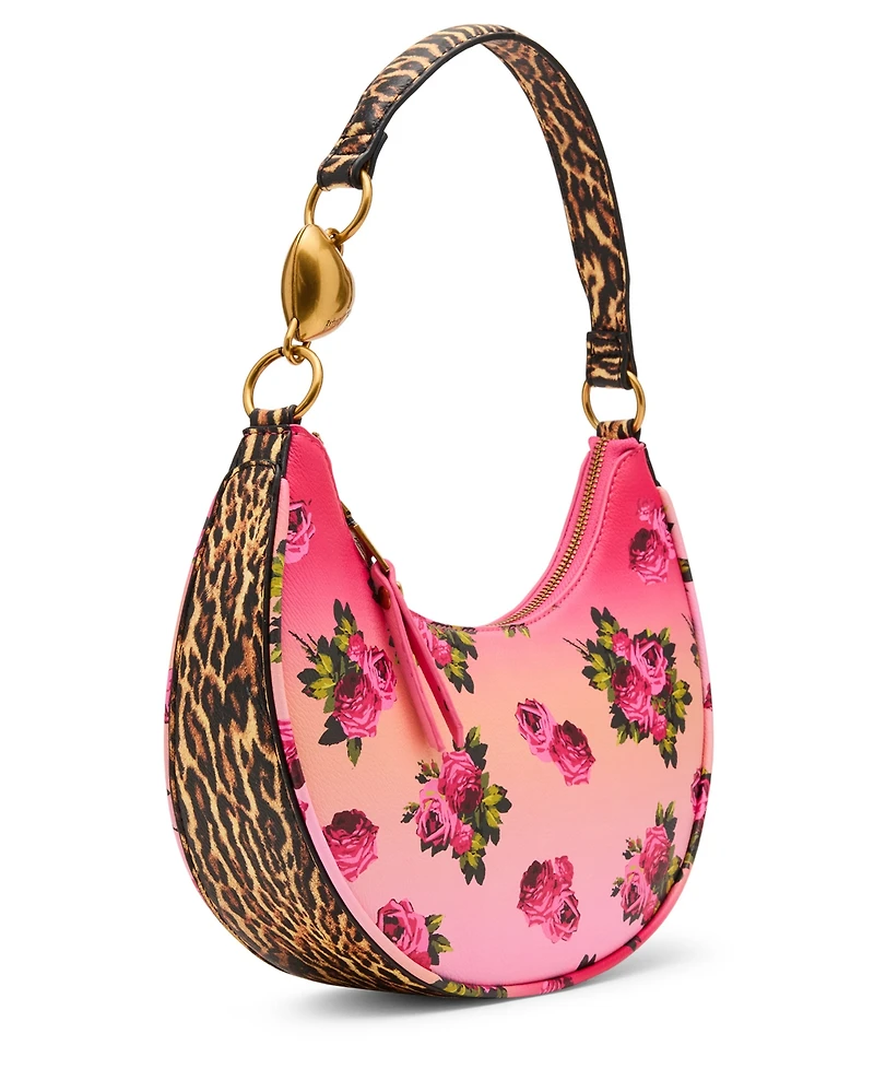 Betsey Johnson Leopard Floral Small Shoulder Bag