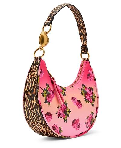 Betsey Johnson Leopard Floral Small Shoulder Bag