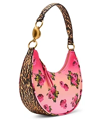 Betsey Johnson Leopard Floral Small Shoulder Bag