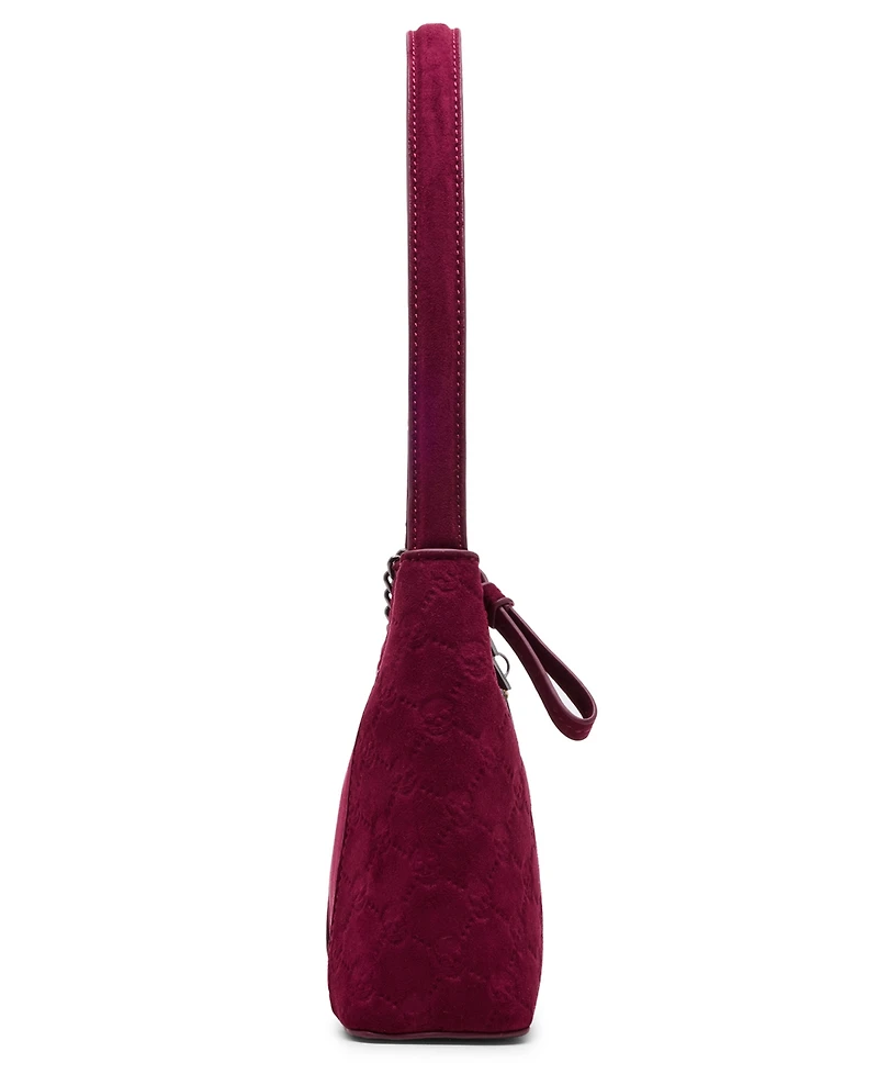Betsey Johnson Headliner Deboss Top Zipper Shoulder Bag