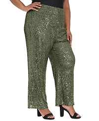 Muse Plus Size Sequin Pull On Pants