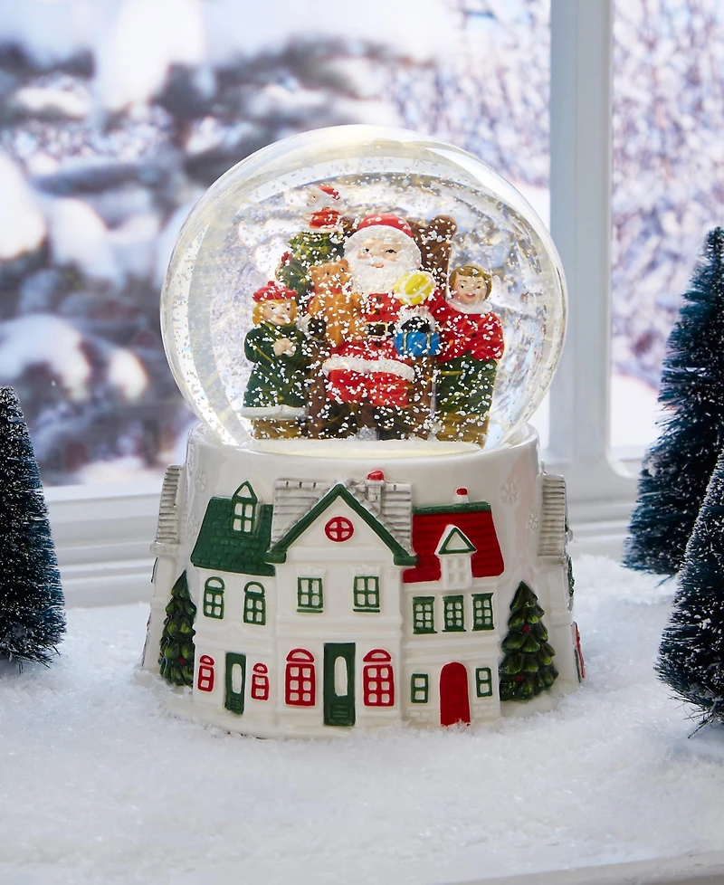 Spode Christmas Tree Christmas Village Snow Globe