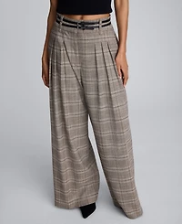 Kenneth Cole Women's Plaid High-rise Pants