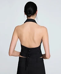 Kenneth Cole Women's Pinstripe Peak Lapel Blazer