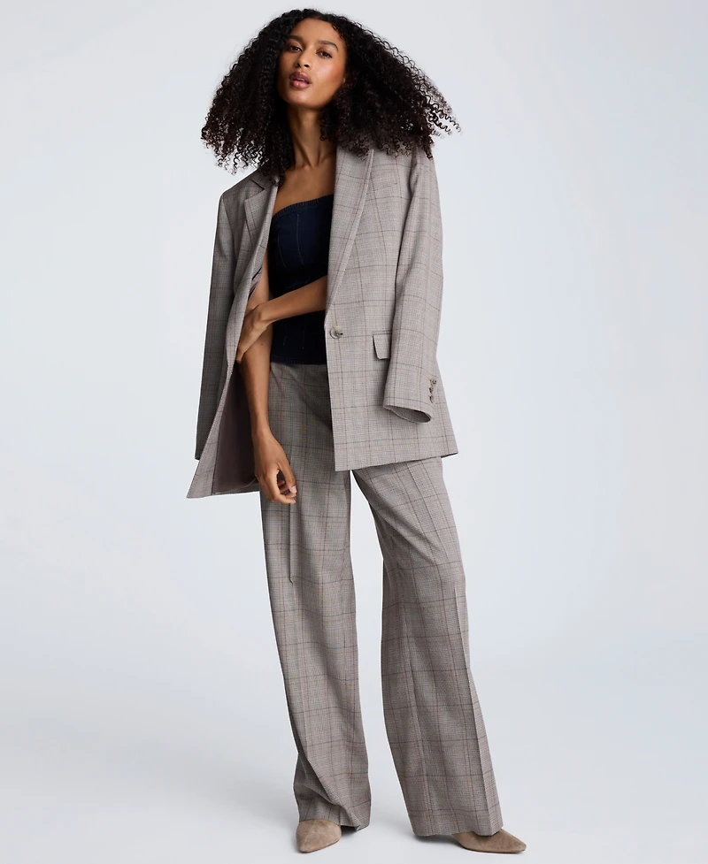 Kenneth Cole Women's Plaid Blazer