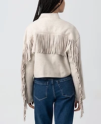 Blank Nyc Women's Fringe Bomber Jacket