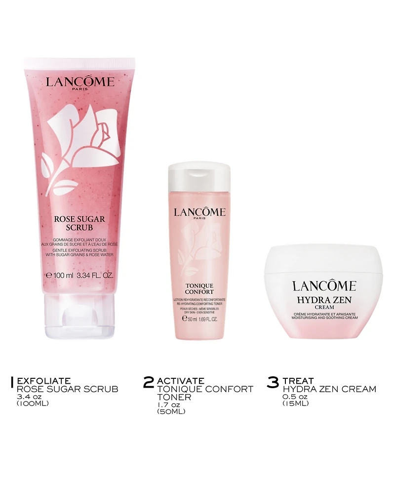 Lancome 3-Pc. Rose Sugar Scrub Limited-Edition Hydrating Gift Set