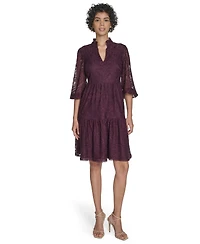 Jessica Howard Women's Lace V-Neck Babydoll Dress