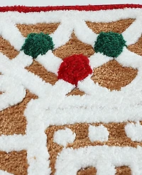 Holly Bells Gingerbread House Bath Rug, 20" x 32"