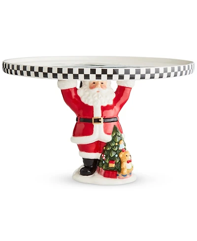 Spode Christmas Tree Santa Footed Treat Tray