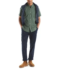 Nautica Men's Short Sleeve Button-Down Oxford Shirt