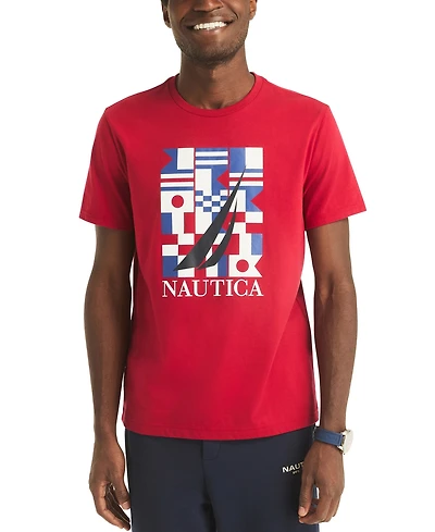 Nautica Men's Sailing Flag Crewneck T-Shirt