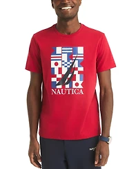 Nautica Men's Sailing Flag Crewneck T-Shirt