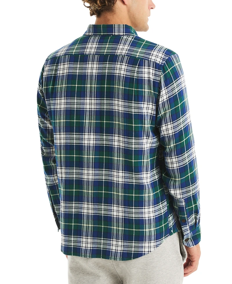 Nautica Men's Straight Collar Plaid Shirt