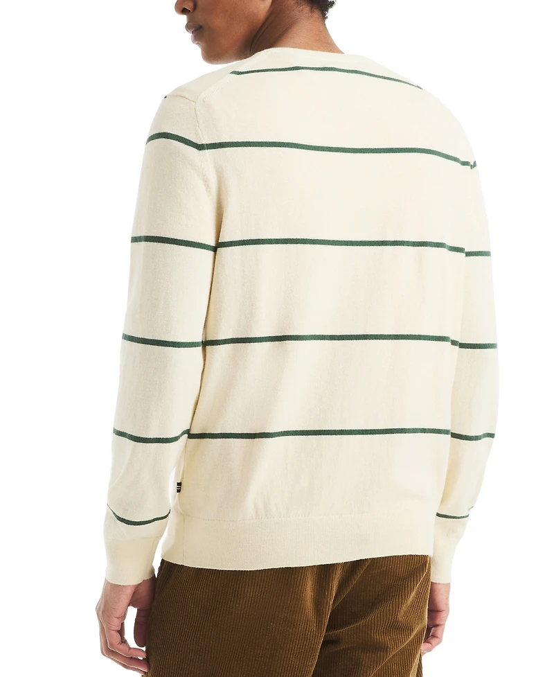 Nautica Men's Performance Striped Crewneck Sweater
