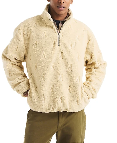 Nautica Men's Embossed Boat Print Sweatshirt