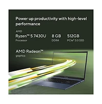 Asus 15.6" Vivobook 15 Laptop 8GB Ram Amd Ryzen 5-7430U - Amd Radeon Graphics 512 Gb Sdd Storage