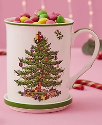 Spode Christmas Tree Mug & Coaster Set