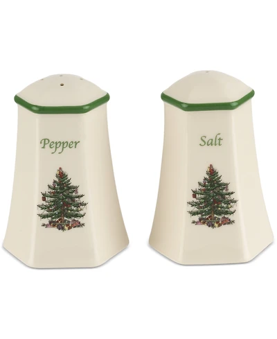 Spode Christmas Tree Hexagonal Salt & Pepper Shakers