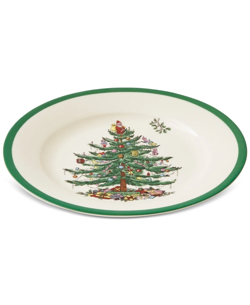 Spode Christmas Tree Dinner Plates, Set of 4