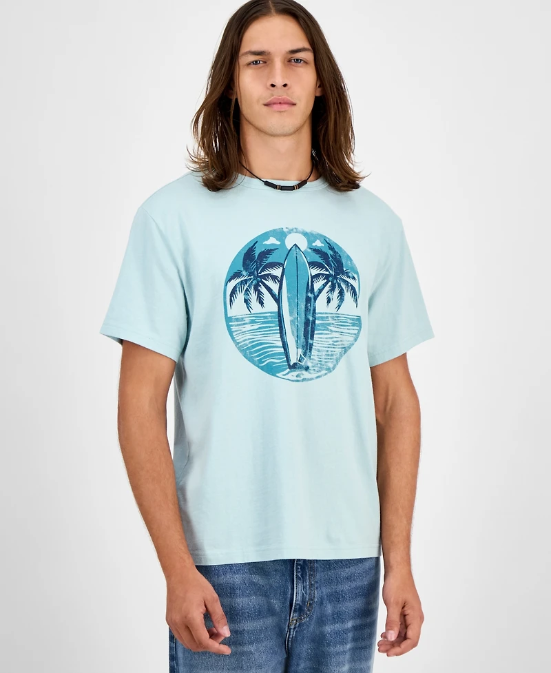 Sun + Stone Men's Short-Sleeve Cotton Beach Graphic T-Shirt, Macy's Exclusive