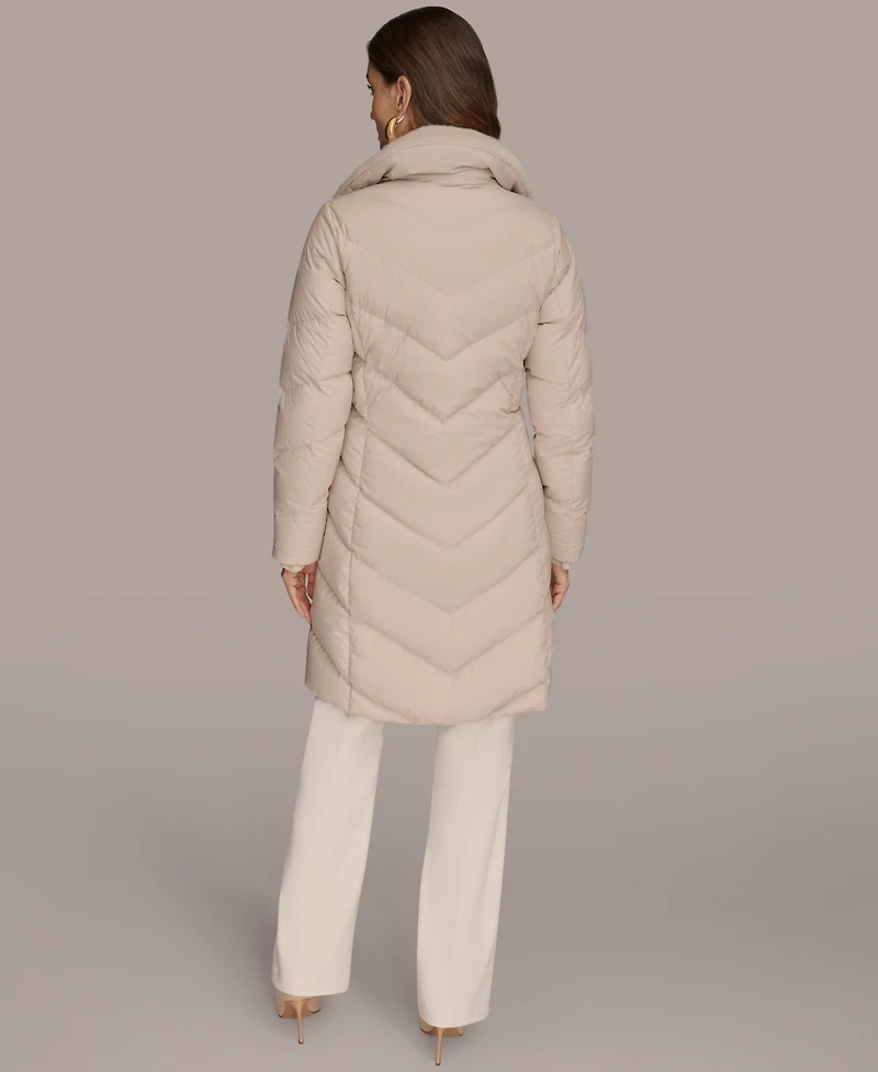 Donna Karan New York Women's Stretch Zip Closure Coat