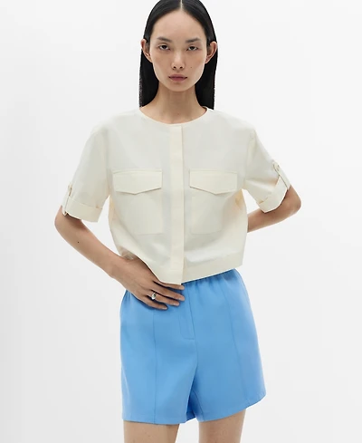 Mango Women's Elastic Waist Shorts