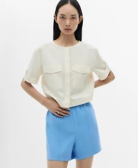 Mango Women's Elastic Waist Shorts