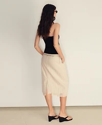 Mango Women's Ribbed Halter-Neck Top