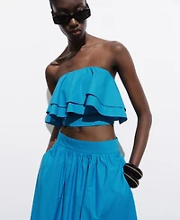 Mango Women's Long Flared Skirt