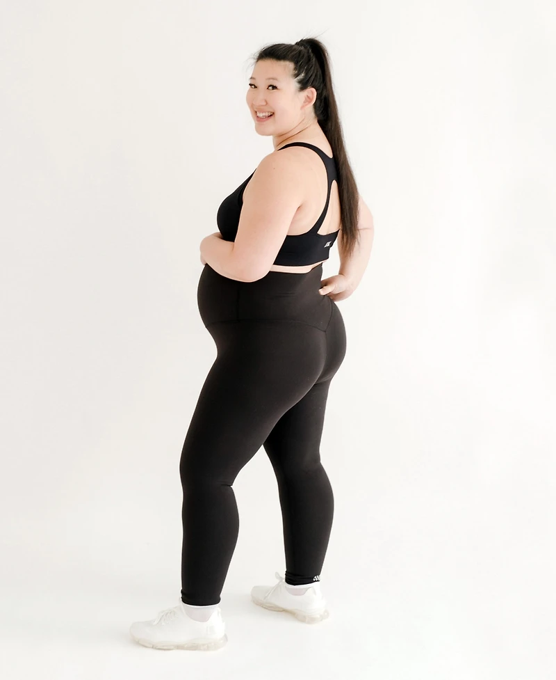 Axk Women's Athletic Maternity Legging with Supportive Belly Band