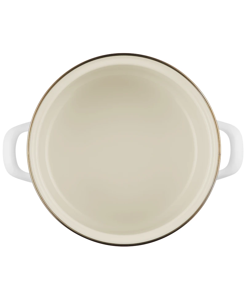 Le Creuset Enamel on Steel 3.8-Quart Petite Stockpot with Gold Rim