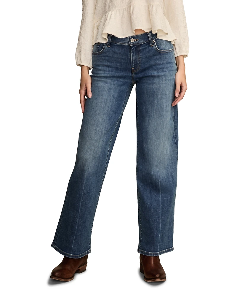 Lucky Brand Women's Mid Rise Sweet Wide Leg Jeans
