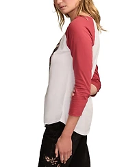 Lucky Brand Women's Grateful Dead Rose Raglan Crewneck T-Shirt