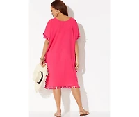 Swimsuits for All Women's Everly Pom Pom Cover Up Tunic