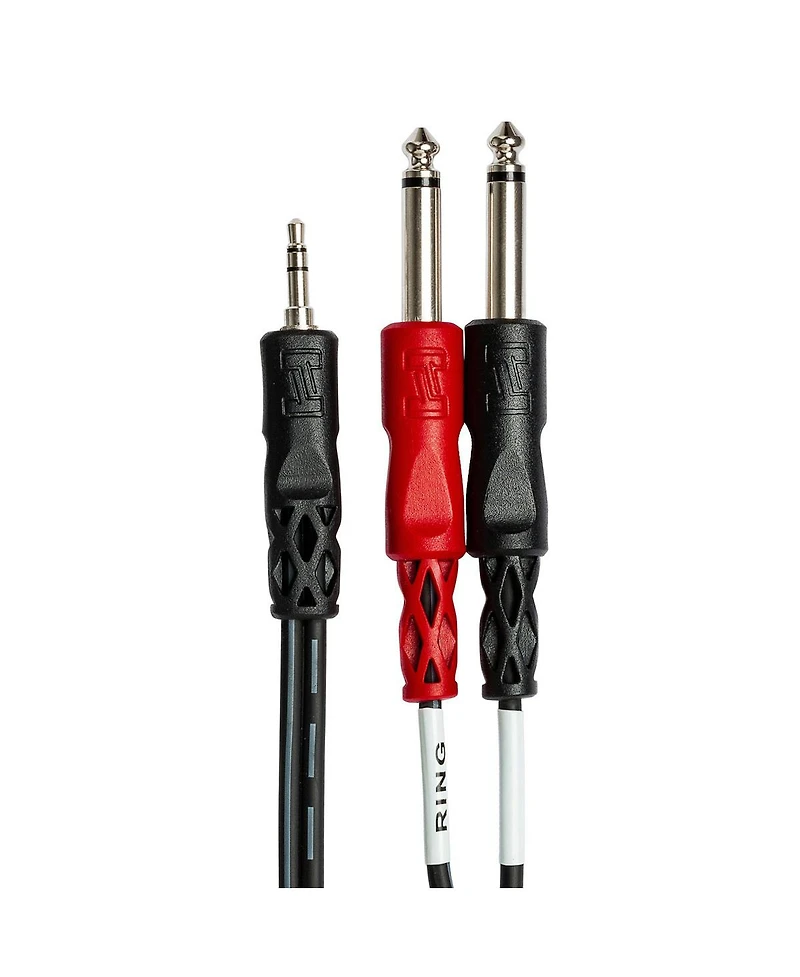 Hosa Technology 3' Stereo 3.5mm Mini Male to Two 1/4" Phone Males Breakout Y-Cable