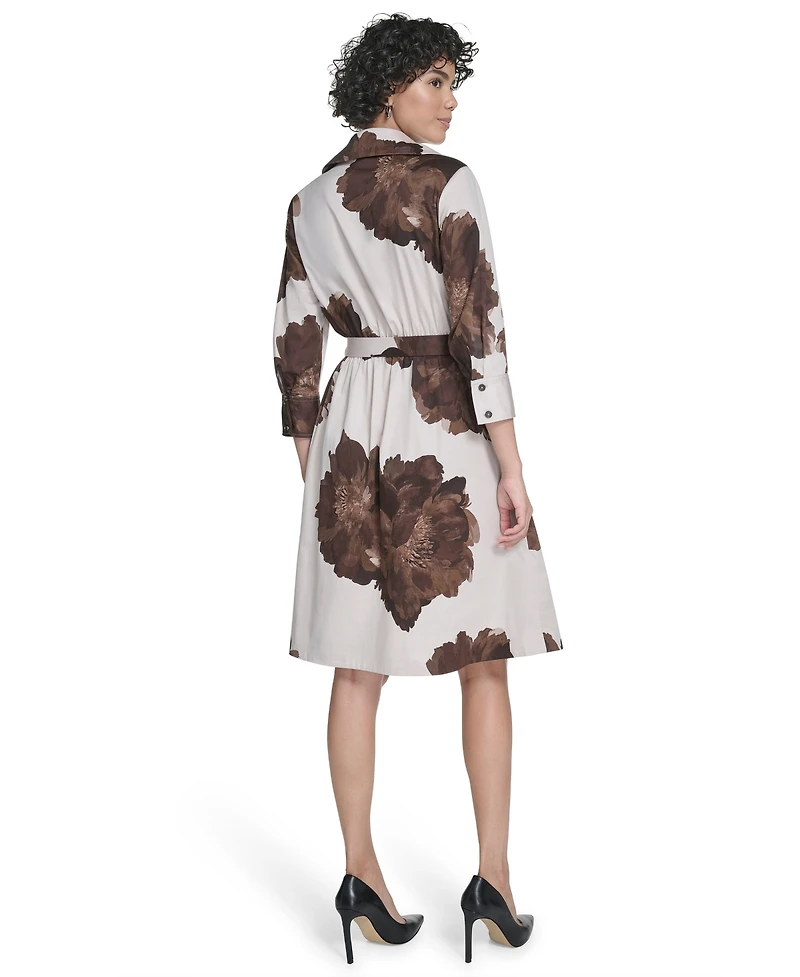 Calvin Klein Women's V-Neck Shirt Dress