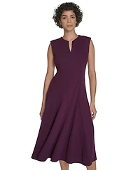 Calvin Klein Women's V-Neck Sleeveless Midi Dress
