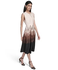 Calvin Klein Women's Placement Print Sleeveless Midi Dress