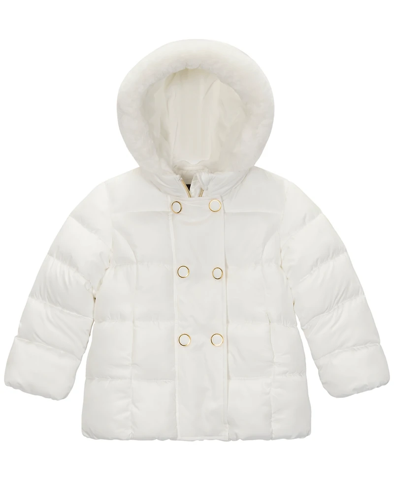 S Rothschild & Co Baby Girls Double Breasted Puffer Jacket