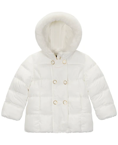 S Rothschild & Co Baby Girls Double Breasted Puffer Jacket