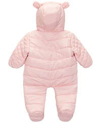 S Rothschild & Co Baby Girls Diamond Mixed Quilt Pram Snowsuit