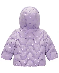 S Rothschild & Co Baby Girls 2-Piece Print Wave Jacket and Mittens Set
