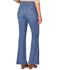 Democracy Petite High-Rise Flare Jeans