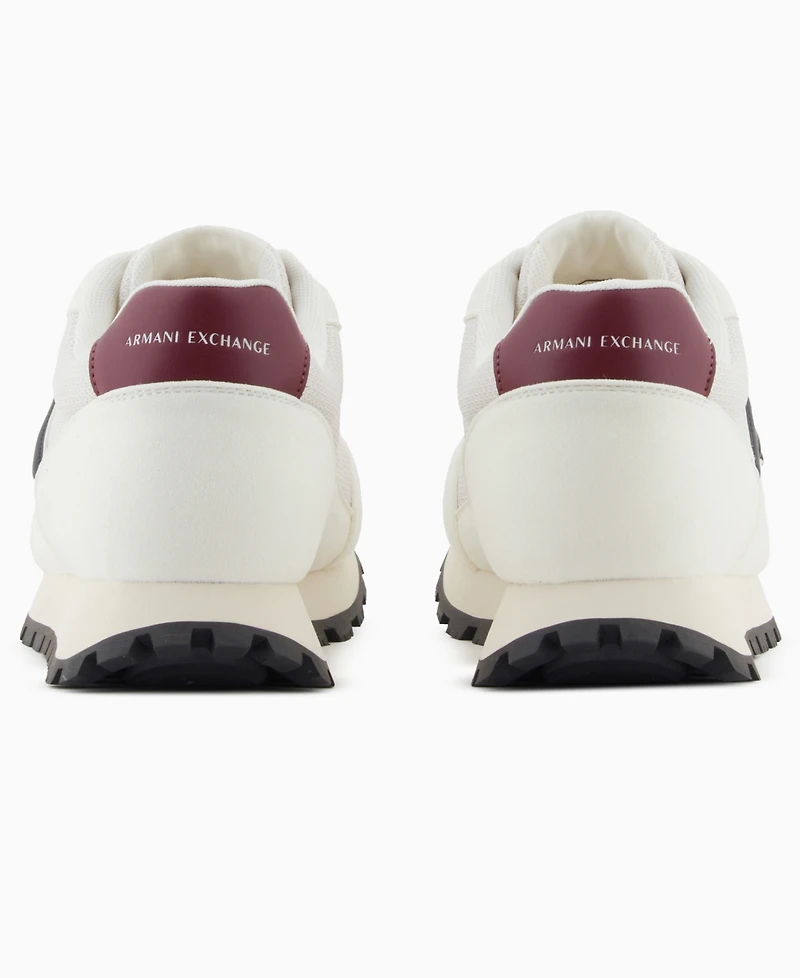 A|X Armani Exchange Men's Drop Logo Mesh Sneakers