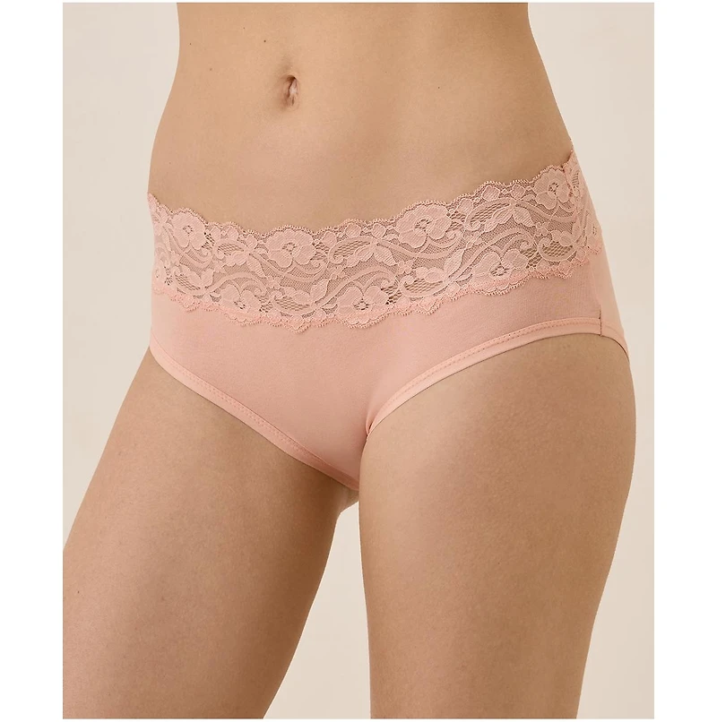 Pact Women's Lace Waist Brief 3-Pack
